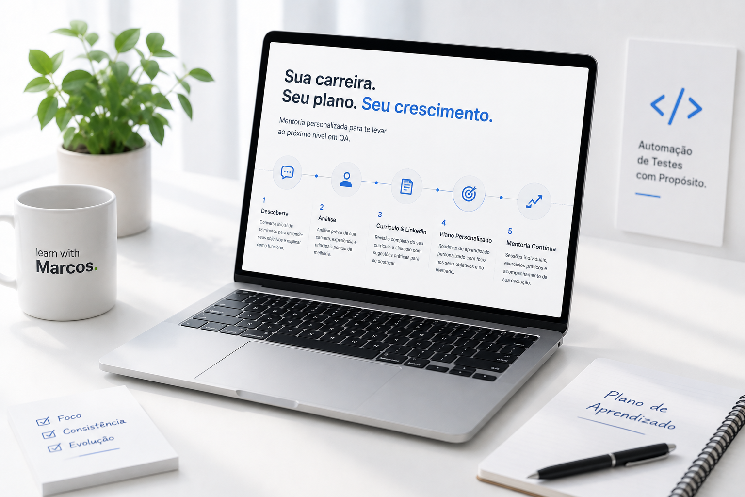 Sessão de mentoria individual com Marcos Franco